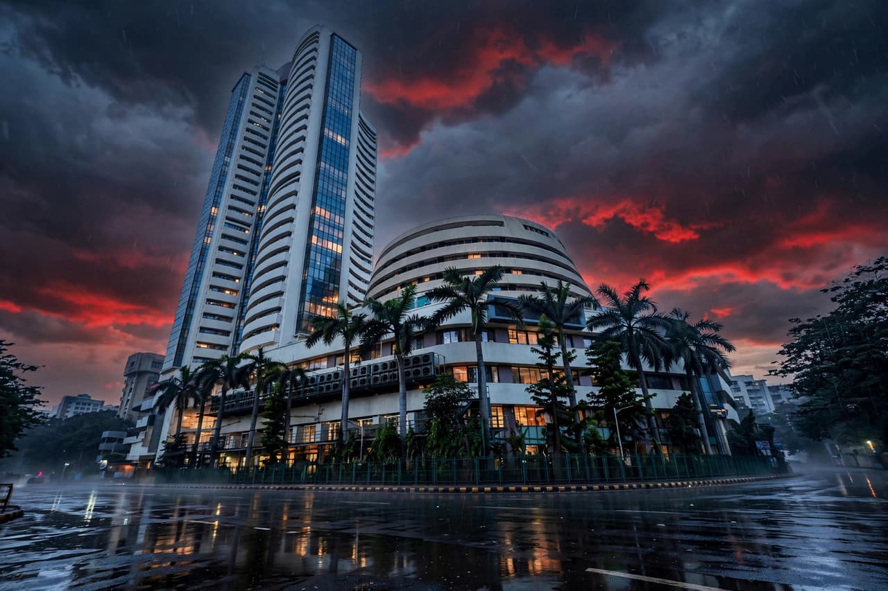 Sensex −571, Nifty −0.88%: Bajaj Auto Crashes ~8% on September Sales Miss — Markets Shut Till Monday